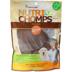 Nutri Chomps Pig Ear Shaped Dog Treat Chicken Flavor