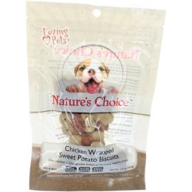 Loving Pets Natures Choice Chicken Wrapped Sweet Potato Biscuit Dog Treats