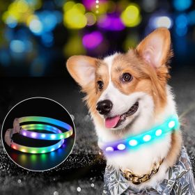 LED pet luminous collar pvc collar collar electric collar self luminous collar pet collar pet collar