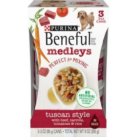Purina Beneful Medleys Beef Stew Wet Dog Food Variety Pack 3 oz Cans (3 Pack)