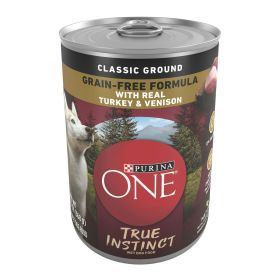 Purina One True Instinct Wet Dog Food for Adult Dogs, Grain-Free, 13 oz Cans (12 Pack)