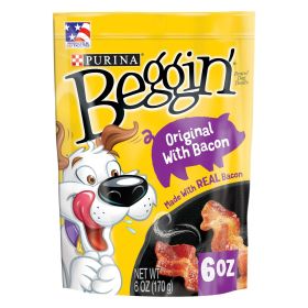 Purina Beggin Original with Bacon Treats for Dogs 6 oz Pouch