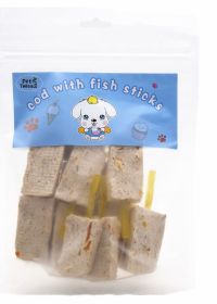 Dog Treats Cod With Fish Sticks Pet Natural Chew Treats Best Twists for Training Small Medium Large Dogs,8 oz