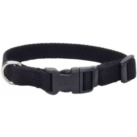 Coastal Pet New Earth Soy Adjustable Dog Collar Onyx Black - 6-8''L x 3/8"W