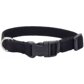 Coastal Pet New Earth Soy Adjustable Dog Collar Onyx Black - 8-12"L x 5/8"W