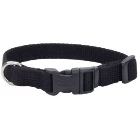 Coastal Pet New Earth Soy Adjustable Dog Collar Onyx Black - 12-18"L x 3/4"W