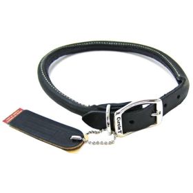 Circle T Pet Leather Round Collar - Black - 20" Neck