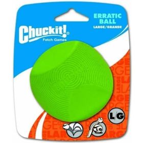 Chuckit Erratic Ball for Dogs - Large Ball - 3" Diameter (1 Pack)