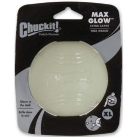 Chuckit Max Glow Ball - X-Large Ball - 3.5" Diameter - 1 Pack