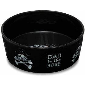 Loving Pets Dolce Moderno Bowl Bad to the Bone Design (Option: Large  1 Count)