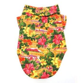 Hawaiian Camp Shirt (Color: Vintage Hibiscus, size: large)