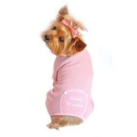 Sweet Dreams Thermal Pajamas (Color: Pink, size: large)