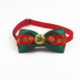 New Year Red And Green Christmas Series Pet Tie Bow Handcraft Jewelry Collar Dogs And Cats Bow Tie (Option: VN093-As Shown In The Figure)