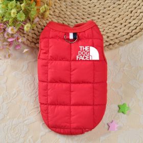 New Fleece-lined Pet Dog Clothing (Option: Red-XS)
