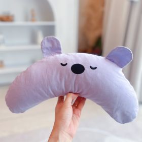 Cartoon Bear Dogcat Cervical Support Pillow (Option: Dream Purple)