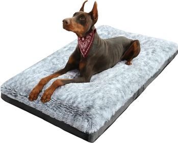 Kennel Cat Dogs The Shaggy Bed Dog Cage Cushion Warm (Option: Gradient Gray-XS)