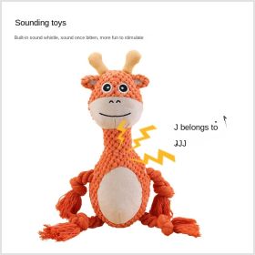 dog chew toys plush sound toys grinding teeth resistant to bite interactive pet dog toys (colour: Deer human armour)