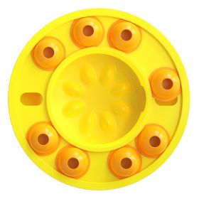 Dog Puzzle Toys Slow Feeder Interactive Increase Puppy IQ Food Dispenser Slowly Eating NonSlip Bowl Pet Cat Dogs Training Game (Color: Yellow)