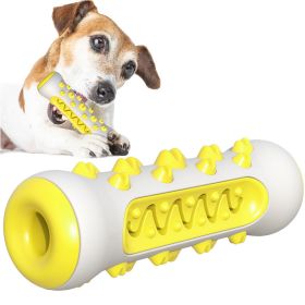 Dog Molar Toothbrush Toys Chew Cleaning Teeth Safe Puppy Dental Care Soft Pet Cleaning Toy Supplies (Color: Upgrade Yellow)