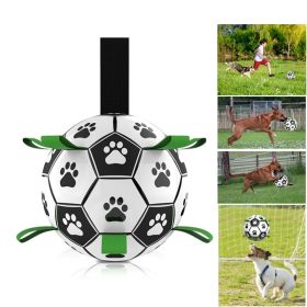 Dog Toys Interactive Pet Football Toys With Grab Tabs Dog Outdoor Training Soccer Pet Bite Chew Balls For Dog Accessories (Type: Football)