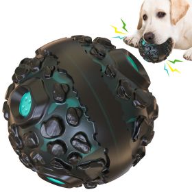 PawPartner Dog Ball Toy Squeaky Giggle Interactive Puppy Ball For Aggressive Chewers Indestructible Chew Toys For Small/Medium (Ships From: China, Color: Black Blue)
