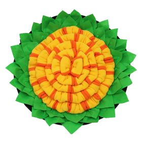 1pc Pet Snuffle Mat For Dog & Cat; Dog Sniffing Pad; Interactive Dog Puzzle Toys Sniffing Pad (Color: Yellow)