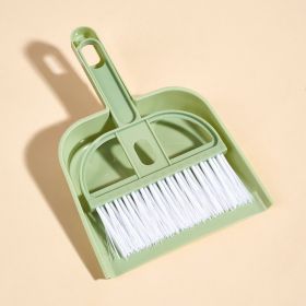 Pet Cleaning Broom Set With Broom And Trash Shovel; Pet Cleaning Scoop (Color: Green)