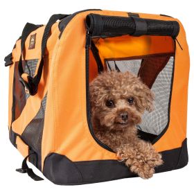 Folding Zippered 360 Vista View House Pet Crate (size: small)
