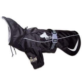 Dog Helios 'Ice-Breaker' Extendable Hooded Dog Coat w/ Heat Reflective Tech (Color: black, size: medium)