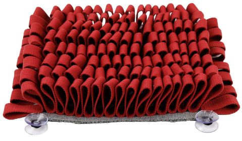 Pet Life 'Sniffer Grip' Interactive Anti-Skid Suction Pet Snuffle Mat (Color: Red)