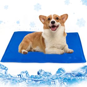 Dog Cooling Mat, Pet Cooling Mat for Dogs and Cats, Pressure Activated Dog Cooling Pad, No Water or Refrigeration Needed, Non-Toxic Gel (size: 50x90cm)