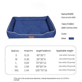 Bite Resistant Waterproof Dog Mat (Option: Blue-S)